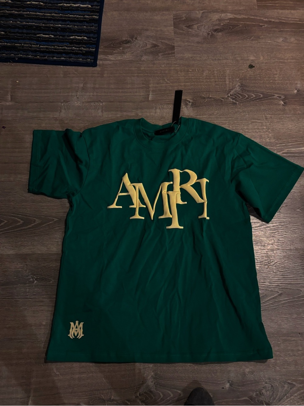 AMRI Men's Green Short Sleeve Logo T-Shirt